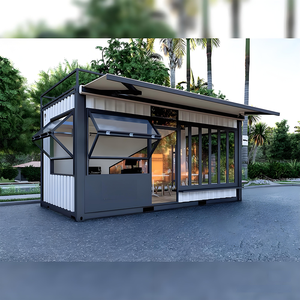 ภาชนะเหล็กพับได้20FT & 40ft บ้านสำเร็จรูปสำหรับร้านกาแฟร้านอาหารการจัดส่งบาร์คาเฟ่ห้องครัว - Product Image 4
