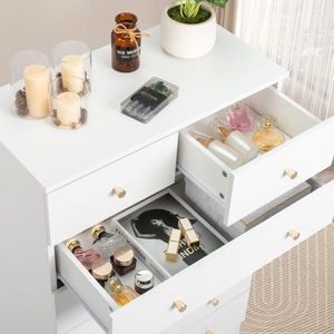 Comò Moderno Europeo a 6 Cassetti, Lusso Semplice per Soggiorno, Seminterrato, Casa di Campagna, Ufficio, Estensibile in MDF con Finitura Metallica di Lusso - Product Image 4