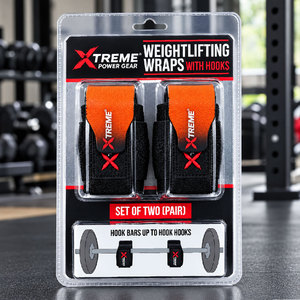 ตะขอเกี่ยวสำหรับยกน้ำหนักแบบ Heavy Duty พร้อมสายรัดข้อมือสำหรับดึงข้อ, ยกเดดลิฟท์, ออกกำลังกายในยิม, ยกเดดลิฟท์, พาวเวอร์ลิฟท์ติ้ง และยกน้ำหนัก - Product Image 2