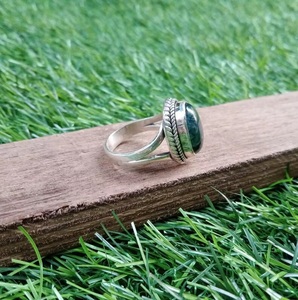 Wholesale Handmade Moss Agate <b>Ring</b> 925 Sterling Silver Bohemian <b>Statement</b> Jewelry for Women Gift - Product Image 2