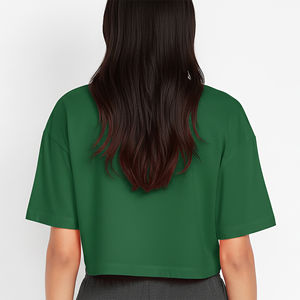 Camiseta Corta de Mujer 100% Algodón Hecha a Medida con Logotipo Impreso Personalizado, Ecológica, de Secado Rápido, para Uso Casual de Verano, Tejido Grueso - Product Image 2