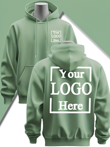 Men's Custom Photo/Text Oversized Hooded Sweatshirt Graphic Print Hoodie Kangaroo Pocket Front Pocket <b>Machine</b> Washable Uniforms - Product Image 2