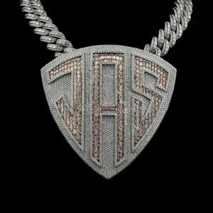 Colgantes de Plata 925 con Moissanita VVS y Oro Real, Estilo Hip Hop Iced Out, Esmaltados, Joyería de Alta Calidad, Personalizados y de Moda - Product Image 5