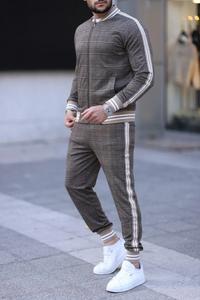 Ensemble de survêtement à carreaux pour homme, style streetwear - Product Image 3