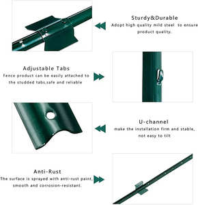 Poste de señalización en forma de U, poste de señalización de tráfico cuadrado, valla de jardín, Vietnam, impermeable, galvanizado en caliente, con recubrimiento en polvo, acero inoxidable - Product Image 2