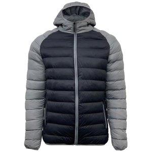 GENERSA SPORTS New Fashion Hot Sale Plus Size <b>Men's</b> Winter Hooded Bubble Puffer Outdoor Quilted <b>Jacket</b> Stand Collar Front Logo - Product Image 3