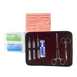 Kit d'outils en acier inoxydable, kit chirurgical métallique de précision 5 pièces, kit de pratique de suture pour étudiants en médecine, instrument médical - Product Image 1