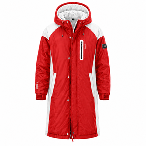 Outdoor Performance Swim Parka Custom Logo Windproof Waterproof Fleece Lined <b>Changing</b> <b>Coat</b> for Swimmers Teams and Coaches - Product Image 1