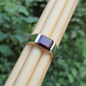 มอยส์ซาไนต์ตัดสีมรกตสำหรับผู้ชายชุบทอง14K 925เงินสเตอร์ลิงของขวัญแต่งงานแบบคลาสสิกเครื่องประดับชั้นดี - Product Image 3