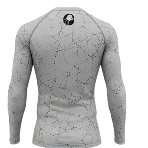 Conjunto Deportivo de Manga Larga y Leggings Gris Claro para Entrenamiento Activo, Ropa Deportiva de Compresión para Hombre, para Gimnasio y Ejercicio - Product Image 5