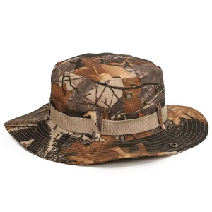 Wholesale Custom Digital Color Tactical Camouflage Button Polyester Summer Lightweight Hunting & <b>Hiking</b> Adult Male Bucket <b>Hat</b> - Product Image 4