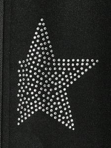 Sudadera Negra con Capucha y Cremallera, Estampado de Estrellas con Pedrería, Unisex, Oversize, Casual, de Invierno, Tejida, de Poliéster, Corte Holgado, Ecológica - Product Image 6