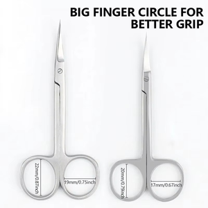 Tijeras de Uñas Profesionales para Salón de Belleza, Acero Inoxidable, Diseño de Orificio Cuadrado para el Cuidado de Cutículas, Corte Preciso, Etiqueta Personalizada - Product Image 5