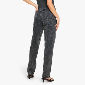 Pantalones Vaqueros de Mezclilla para Mujer, Corte Clásico y Atemporal, Cómodos, Mezcla de Algodón, Ideales para Uso Diario, Estilo Urbano Informal - Product Image 5