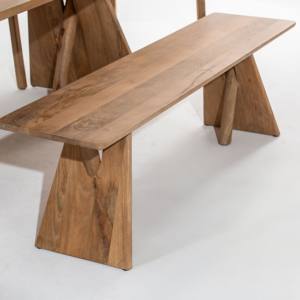 Banco de Madera de Acacia Oscura Vandana Falcon Aston para Asientos Modernos y Elegantes en Interiores y Exteriores - Product Image 1