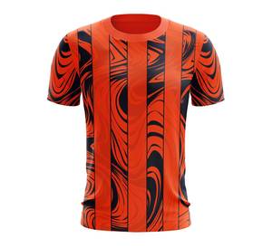เสื้อยืดคอกลมแขนสั้นผู้ชาย ผ้าโพลีเอสเตอร์ 100% ลายพิมพ์ซับลิเมชั่น ระบายอากาศได้ดี ทรงปกติ สไตล์ลำลองสปอร์ต - Product Image 1