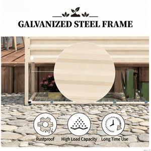 Raised Garden <b>Bed</b> with Sheds & <b>Storage</b> <b>Single</b> Piece - Product Image 6