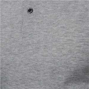 Polo de manga corta para hombre en gris, rojo y blanco con diseño de bloques de color, tejido casual, transpirable, nuevo diseño personalizado. - Product Image 5