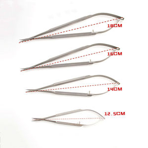 Tijeras Vannas de 18 cm, Acero Inoxidable, Instrumento Quirúrgico Oftálmico Manual para Córnea, CE ISO 13485 OEM Java Surgical - Product Image 6
