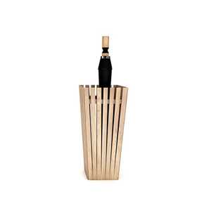 Porte-parapluies cylindrique en métal rose doré Skies Trader avec motif découpé, support de rangement pour cannes et bâtons de marche pour entrée - Product Image 2