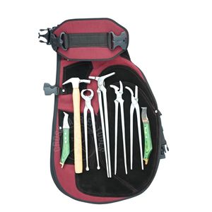 Kit de ferrage complet : Extracteur de clous courbé, Tablier en cuir, Marteau à clous, Couteau à sabots, Boucle de coupe et Écarteur de sabots - Product Image 1