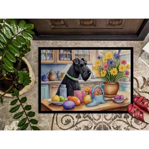 Kerry Blue Terrier easter พรมเช็ดเท้ากันลื่นในร่มกลางแจ้ง18H x 27W พรมซักได้กองต่ำสำหรับประตูหน้าทางเข้า - Product Image 3