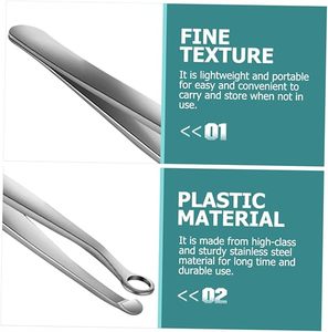 Pinzas para Recortar el Vello de la Nariz, Pinzas para Cejas de Acero Inoxidable con Punta Puntiaguda, Diseño Moderno y Duradero para la Rutina de Cuidado Facial - Product Image 3