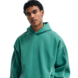 Men Fleece Pullover Hoodie Tracksuit Set Straight Leg <b>Trousers</b> Relaxed Fit Kangaroo Pocket Casual Winter Two Piece Lounge Outfit - Product Image 4