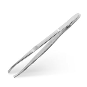 Pinzas para Cejas de Acero Inoxidable con Punta Inclinada, Pinzas de Precisión para Depilación con Agarre para Dedos, Logotipo Personalizado OEM - Product Image 4