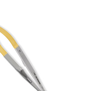 Porte-aiguilles Castroviejo 5,5'' (14 cm) à mâchoires droites avec inserts TC, mécanisme de verrouillage, poignée plate, acier inoxydable - Product Image 6