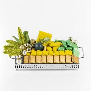 Plateau de service pour chocolats décoratifs, plateaux à bonbons de qualité supérieure, plateau à chocolat en métal doré pour la maison et les hôtels. - Product Image 3