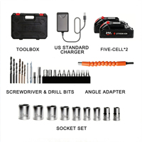 Set Kunci Impack Tanpa Kabel Brushless Torsi Tinggi Multiguna Bertenaga Baterai
