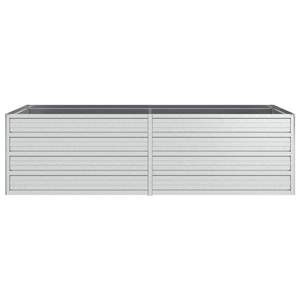 Grandes jardinières et bacs à fleurs surélevés en acier galvanisé argenté - Product Image 4