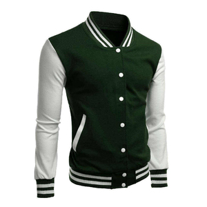 Wholesale Custom Men's Coated Varsity <b>Jacket</b> Stand Collar Waterproof Breathable High Quality Professional <b>Long</b> Sleeve - Product Image 4