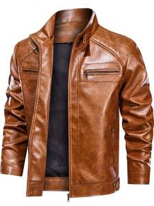 แจ็คเก็ตหนังแท้แบบใหม่ OEM สั่งทำได้ ปักลายตัวอักษร แจ็คเก็ตวาร์ซิตี้สำหรับผู้ชาย ขายดี ราคาส่งถูก - Product Image 2