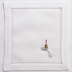 ผ้าเช็ดปากค็อกเทลปักลายแบบกำหนดเอง คุณภาพสูง ผลิตจากผ้าฝ้าย/ผ้าลินินเวียดนามแท้ สำหรับงานปาร์ตี้ งานแต่งงาน งานเย็บปักถักร้อย - Product Image 1