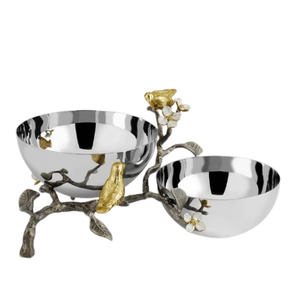 Bol décoratif en argent pour fruits, vaisselle, plateau à noix, bol sur pied en métal moulé, vente en gros à prix abordable - Product Image 1
