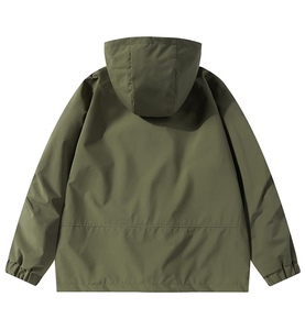 Custom Company Windproof Eco-Friendly Hiking Coat AOutdoor Waterproof <b>Canvas</b> Softshell Nylon Zipper Stand Front Men Winter - Product Image 2