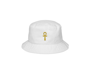 Chapeau Bob Personnalisé Égypte Ancienne, Broderie Croix Ankh Égyptienne, Coton Unisexe, Chapeau de Soleil - Product Image 1