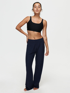 Pantalon de jogging en coton uni de haute qualité, gris, taille élastique, pour femmes - Product Image 2