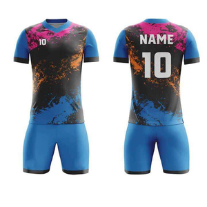 Conjunto de Camiseta de Fútbol con Rayas Personalizadas, 100% Poliéster, Manga Corta, Logotipo Frontal, Secado Rápido, Ropa Deportiva para Adultos - Product Image 5