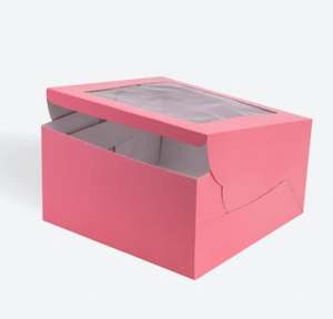 Caja para pasteles de alta resistencia con ventana transparente de plástico, caja de embalaje para pasteles con ventana impresa personalizada al mejor precio por exportador - Product Image 1