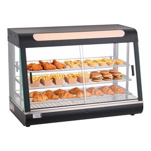 Calentador de Alimentos Comercial de 3 Niveles con Luz LED de 1400W, Almacenamiento Superior y Estantes Ajustables (86-185 °F) - Equipo de Calentamiento y Mantenimiento de Temperatura - Product Image 1