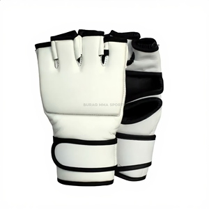 Gants de boxe MMA professionnels en cuir avec doublure intérieure épaissie pour fermeture – Légers, respirants, séchage rapide, unisexe - Product Image 1