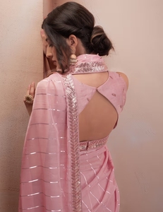 Sarees de Mujer KV con Lentejuelas Bordadas Estilo Bollywood - Product Image 2