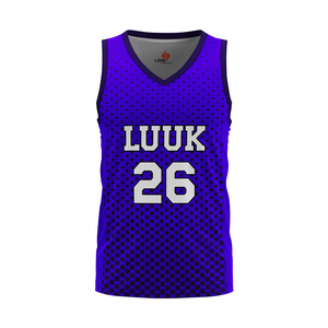 Camiseta de Baloncesto Ultra Cómoda, Cuello en V, Sin Mangas, Sublimada, Absorbe la Humedad, Patrón Geométrico Morado, Unisex para Adultos - Product Image 5