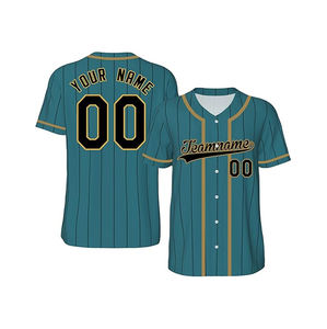 Conjunto de Camisetas de Béisbol y Sóftbol Transpirables 100% Poliéster, Impresión Digital, Secado Rápido, Cuello en V, Manga Corta, Unisex, Ropa de Equipo - Product Image 1