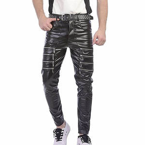 Pantalon en cuir sur mesure pour hommes, prix de gros, avec logo personnalisé, design unique - Product Image 4