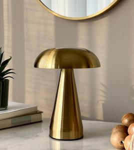 Modern Brass Mushroom Table Lamp Warm White <b>Light</b> <b>Touch</b> Control Dimmable LED Bedroom Decorative Lighting - Product Image 4