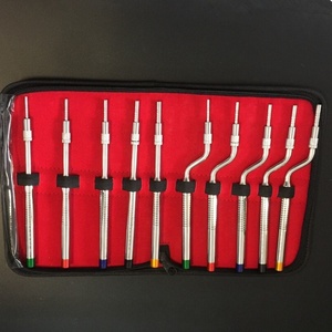 Lot de 10 Élévateurs à vis manuels réglables à pointe concave pour implantation osseuse et greffe d'os, et Osteotomes droits et angulés en acier inoxydable - Product Image 3